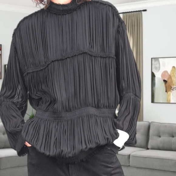 ZARA RUCHED ZW SHIRT LIMITED EDITION - Picture 1 of 6